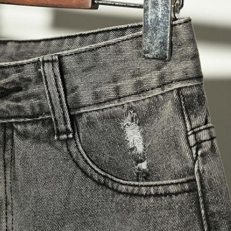 Fashion Sexy Women High Waist Ripped Hole Denim Jeans Shorts Fraying Edges Short Pants