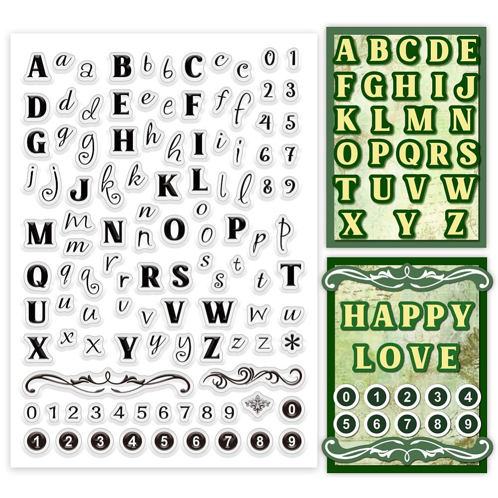 PVC Stamps for DIY Scrapbooking Photo Album Decorative Cards Making Stamp Sheets Film Frame Letter 21x14.8x0.3cm