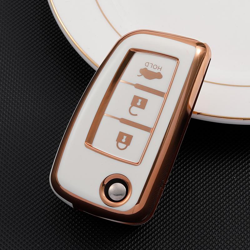 2/3/4 кнопки Мягкий ТПУ автомобильный складной чехол для ключей Защитная крышка для Nissan X-Trail Juke F15 Rogue Qashqai J11 Tiida Murano Maxima Quest аксессуары