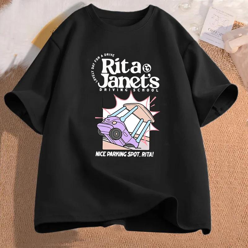 Футболка Rita Janet's Driving School Футболка для женщин и мужчин Футболки с забавной графикой Футболка Back To School Женская одежда Футболка в уличном стиле