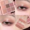 Nine-color Eyeshadow Palette Waterproof Matte Pearlescent Natural Highlight Brightening Sleeper Silkworm Contouring Eyeshadow Tray Lasting Set Makeup
