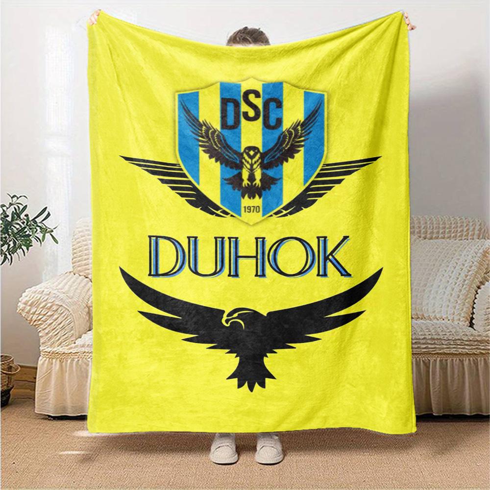 DUHOK SC Print Flannel Blanket High Quality Warm Comfortable Cover for All Seasons Perfect for Gifts Home Decor