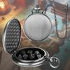 Корпус карманных часов из бронзы с двумя сторонами и игральными костями DND, толстая цепочка на талию - выпуск 2024 г.