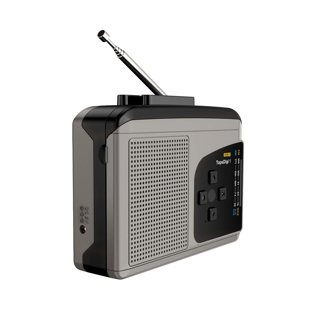 Ezcap234 Кассетный проигрыватель Портативный AM FM-радио Кассетный преобразователь ленты в MP3 Звукозаписывающее устройство Встроенный динамик с разъемом для наушников