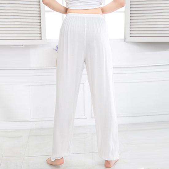 Унисекс шаровары средней посадки с эластичной резинкой на талии повседневные свободные брюки однотонные спортивные легкие брюки универсальная одежда