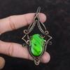 Green Fire Labradorite Pendant Copper Wire Wrapped Jewelry Gemstone Pendant Copper Pendant Handmade Jewelry Gift For Mom Wire Wrap Pendants