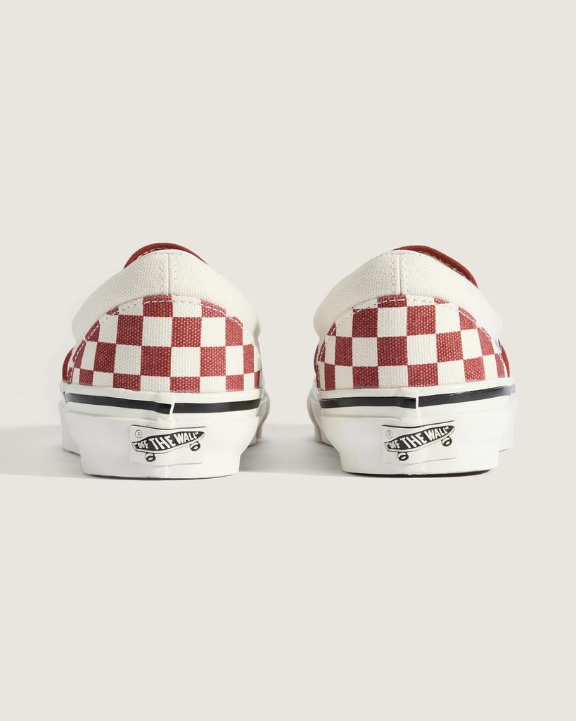 VN000D9PGWR Vans Premium Classic Slip-On 98 Клетка Маковый Угольно-Красный (Мужской)