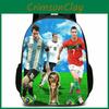 Football Anime Messi Cartoon Character Student Backpack For Schooling Kids