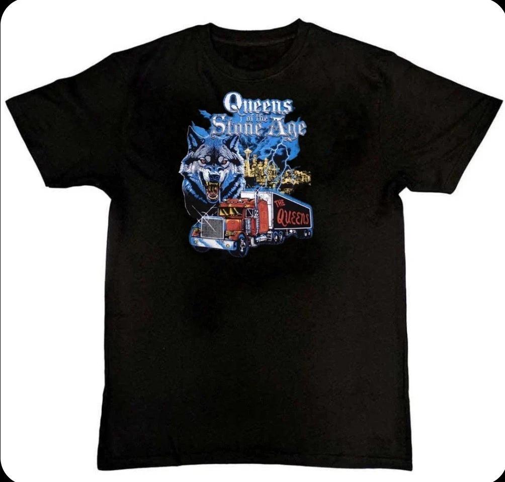 Men's and Women's T-shirts Queens Of The Stone Age Wolf Skyline Graphic Unisex T-Shirt S M L XL 2 3 4 XL