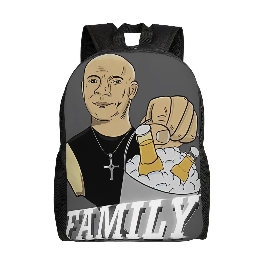 fFast And Furious Family Movie Backpack Office Workers Sporty Fashionable mochila Large Capacity Laptop Bag Back To School