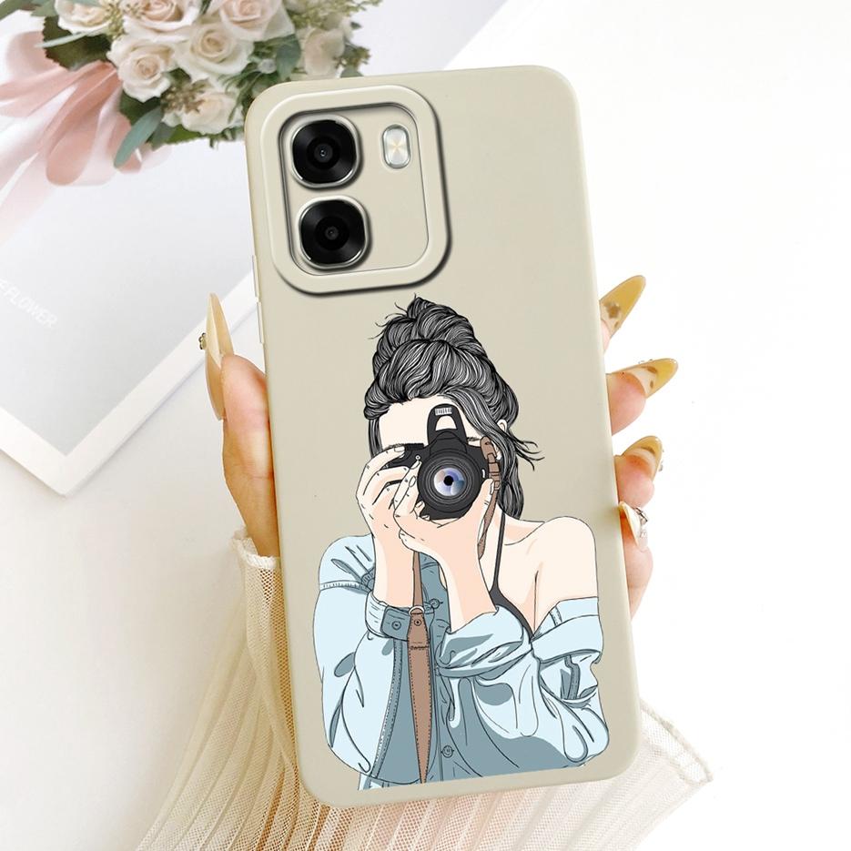 Для Oppo A6 4G Чехол Oppo A6x 5G CPH2783 Красивая Девушка Подсолнухи Расписной Чехол Мягкий Силиконовый Чехол Для Oppo A6x 4G OppoA6 5G Чехлы