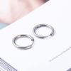Женские аксессуары Серьги-кольца из титановой стали серебристого/черного/золотого цвета Круглые серьги с пряжкой