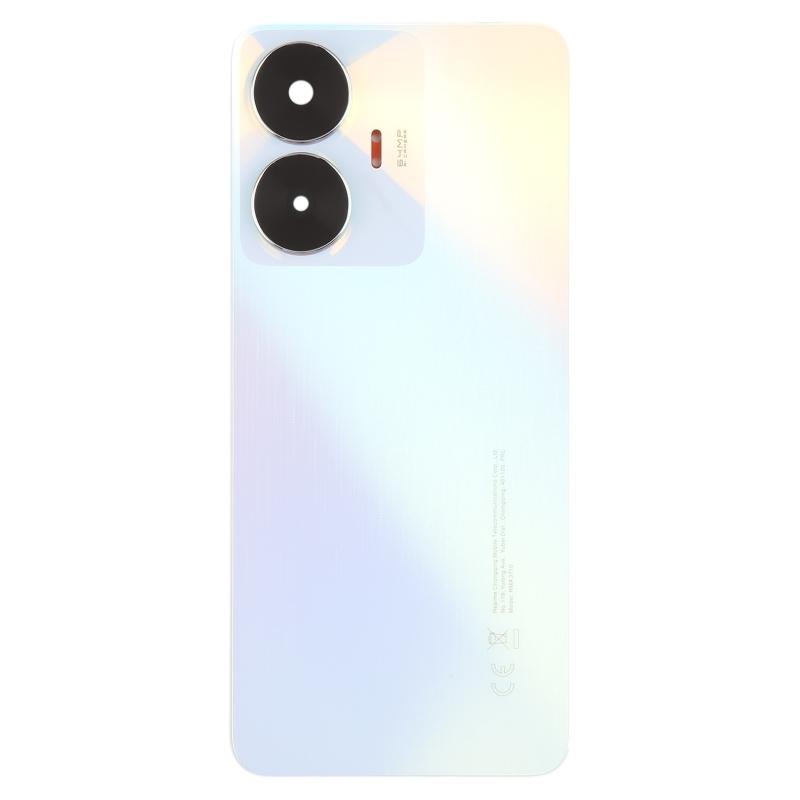 Задняя крышка аккумулятора для Realme C55 Задняя крышка с крышкой объектива камеры с логотипом Запасная часть