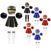 Girls Cheerleading Costume School Girl Uniform Dress with Accessories Halloween Costume Carnival Party Outfits