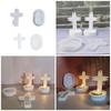 Multipurpose Sturdy Silicone Crosses Plaster Holder Mould Set Portable for Resin Plaster Craft Supplies Assorted Sizes