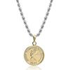 Be Worn In All Coin Necklace 45cm 50cm Stainless Steel Box Venetian Elizabeth Gold Silver Chain Combination Thin Men Women Simple X Silver 45cm