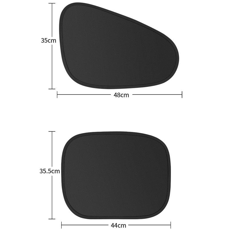 Электростатические шторы для бокового окна автомобиля, 4-слойная защита от солнца, складной солнцезащитный козырек для автомобиля, 99,9% блокировка УФ-лучей
