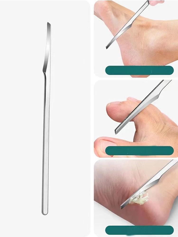 1 шт. Скребок из нержавеющей стали для ног, средство для удаления омертвевшей кожи, профессиональные инструменты для педикюра, нож для удаления мозолей, скребок, многофункциональный
