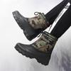 Мужские зимние теплые ботинки для снега, резиновые походные ботинки, камуфляжные ботинки для улицы, до середины голени, водонепроницаемые, большого размера