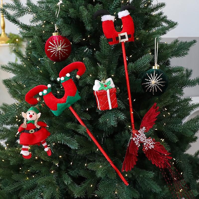 Christmas Elf Leg Fabric Decoration With Cartoon Style For Holiday Tree Accessories