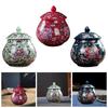 Ceramic Ginger Jar with Lid, Chinese Temple Jar, Decorative Vase for Home Decor, Storage