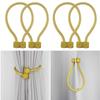 2Pcs Magnetic Curtain Tiebacks Decorative Curtain Holdback Rope Convenient Curtains Tie Backs Magnet Curtain Holder Clips