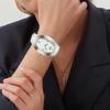 TISSOT quartz movement 30 meters waterproof women's watch Swiss watch 38mm white dial stainless steel case stainless steel strap T47.1.385.31