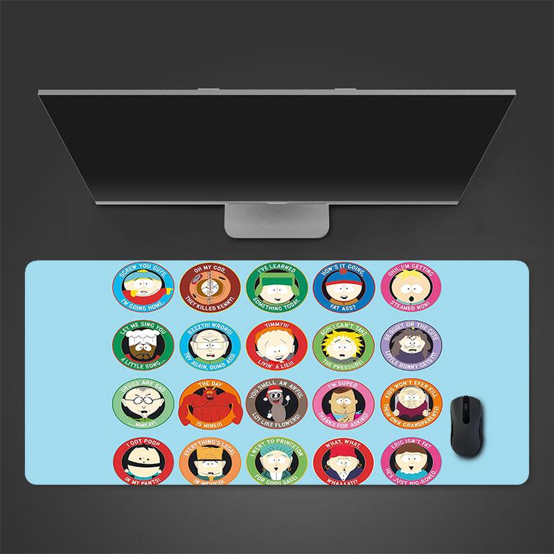 South Park Mouse Pad, Large Gaming Desk Mat, Non-slip XXL Mousepad for Laptop & Tablet, Mini PC Playmat with Stitched Edges