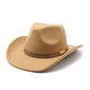 Woolen Western Cowboy Top Hat Jazz Hat Minority Style Fashion Hat Men'S And Women'S Couple Hat