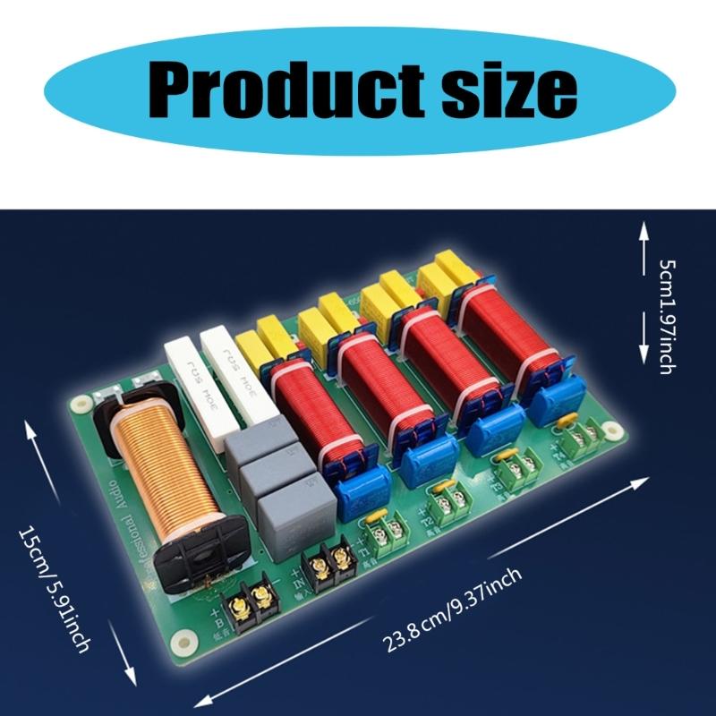 Power 1000W 5 Channel Speakers Frequency Splitter with Stage Tuning Speakers Crossovers