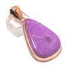 Purpurite Gemstone Copper Jewelry Pendant 2.32"