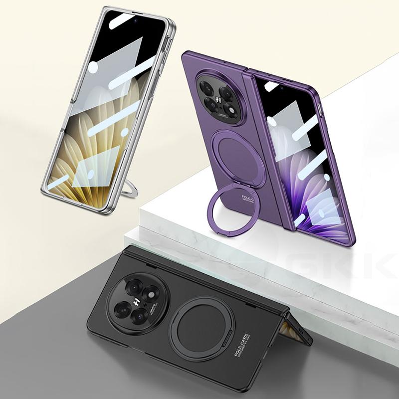 Magnetic Hinge 360 All-included Case for Oppo Find N5 Outer Screen Glass Magnetic Charge Ring Holder Cover for Oppo Find N5 Case