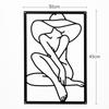 Metal Wall Painting Iron Wall Hanging Decoration Nordic Woman Silhouette Home Decor Macrame Wall Ledges Living Room Decor Gift