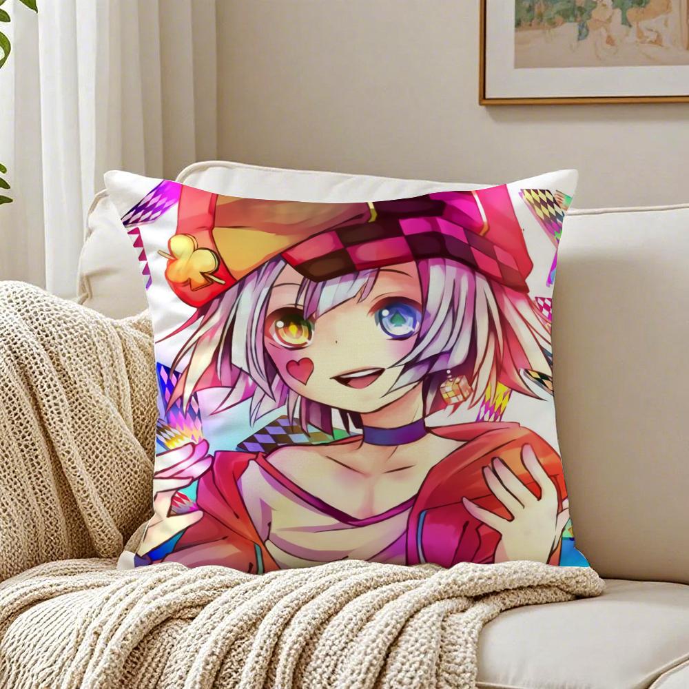 No Game No Life Anime Cushion Cover Linen Minimalist Soft  for Sofa Bed Home Room Decor