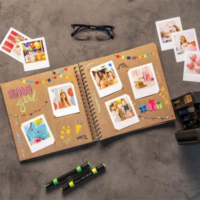 8/10-дюймовый фотоальбом в формате Scrapbook, 80 страниц, скрепленный спиралью, твердый переплет своими руками