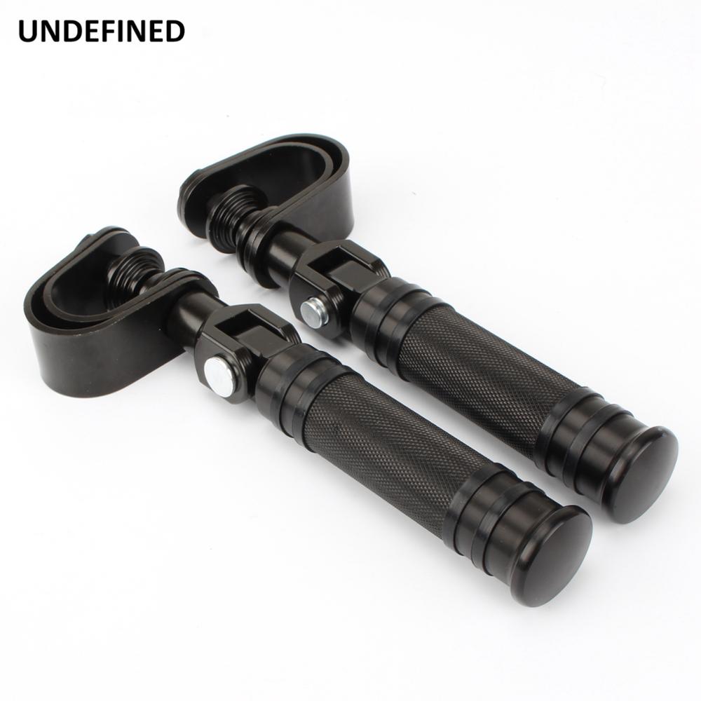 Motorcycle Pegs Black 25mm 32mm Crash Bar Highway Footpegs Footrests Clamp O-Ring Mount for Harley Kawasaki Honda Suzuki