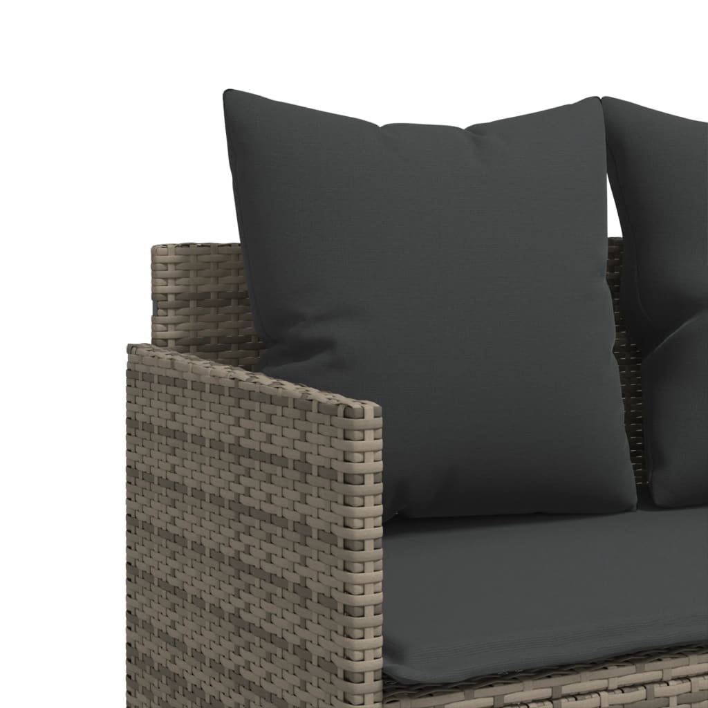 Vidaxl 5-Cz. Zestaw Wypoczynkowy Do Ogrodu, Poduszki, Szary Rattan Pe