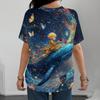 Women's T-shirt Casual Fashionable And Comfortable Deep Blue Short Sleeve