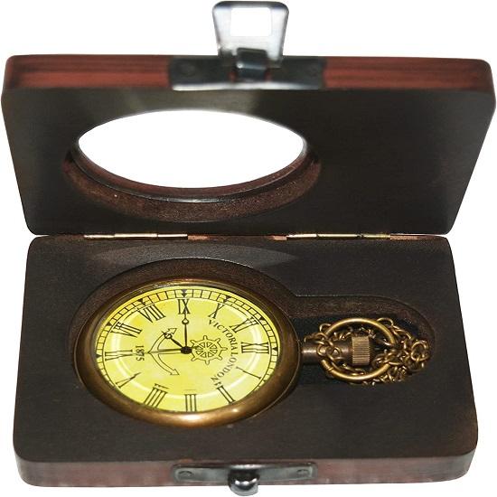 Цепочка для карманных часов с деревянной коробкой