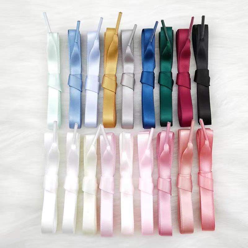 Silk Shoe Laces Satin Ribbon Flat Shoelaces Women Sneakers Shoelace Boots Laces for Shoes Length 80CM 100CM 120CM 150CM