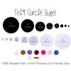 White Adhesive Felt or DIY Professional Craft 5 Lgfc Circles, 2"/3"/4" 5" Wide, Self-Stick, Die-Cut, Projects, Finish, Packages, White,