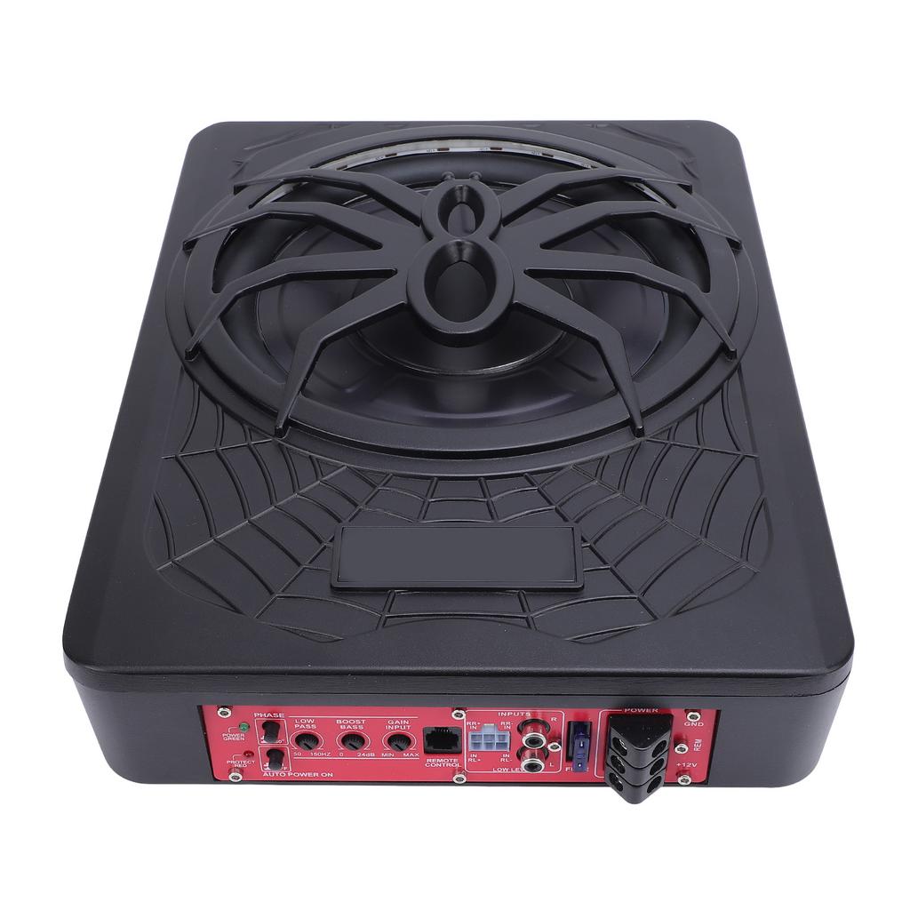 10-дюймовый активный автомобильный сабвуфер 800 Вт, тонкий, под сиденье, со светодиодной подсветкой салона, отличным теплоотводом, экономией места для автомобиля