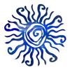 Hand Painted Iron Art Metal Wall Art 11.81 in Wall Sculpture Spiral Sun Decor  Farmhouse Decor
