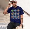 Mega Unisex Series 2026 New Fashion Heavyweight Hot Selling Retro Printed Pattern Fun Round Neck Tshirt For Daily Comfort