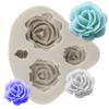 Силиконовая форма с цветком розы, инструменты для украшения свадебного торта, кекс, топпер, формы для помадки, сделай сам, для выпечки, шоколада, конфет, глина, форма из смолы