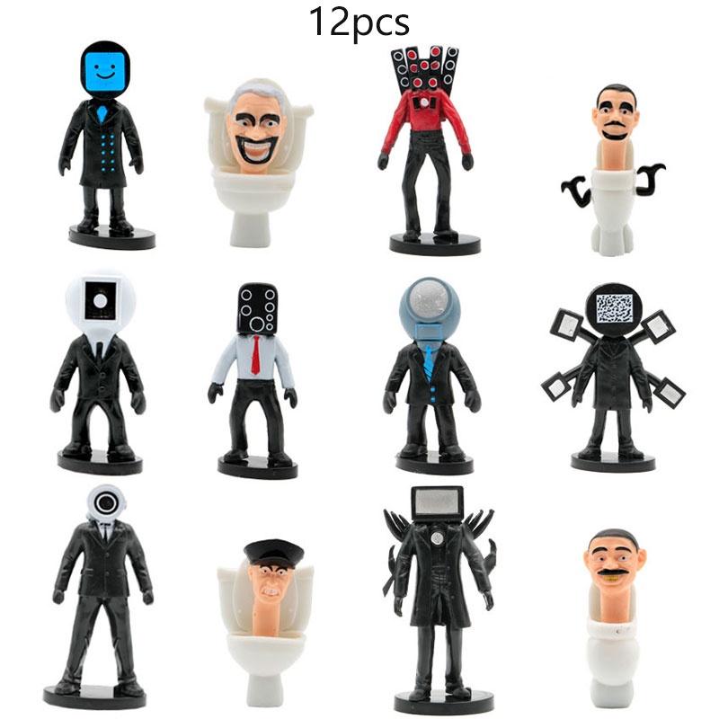 Коллекционная фигурка Skibidi Toilet из ПВХ, интерактивная игра, настольное украшение