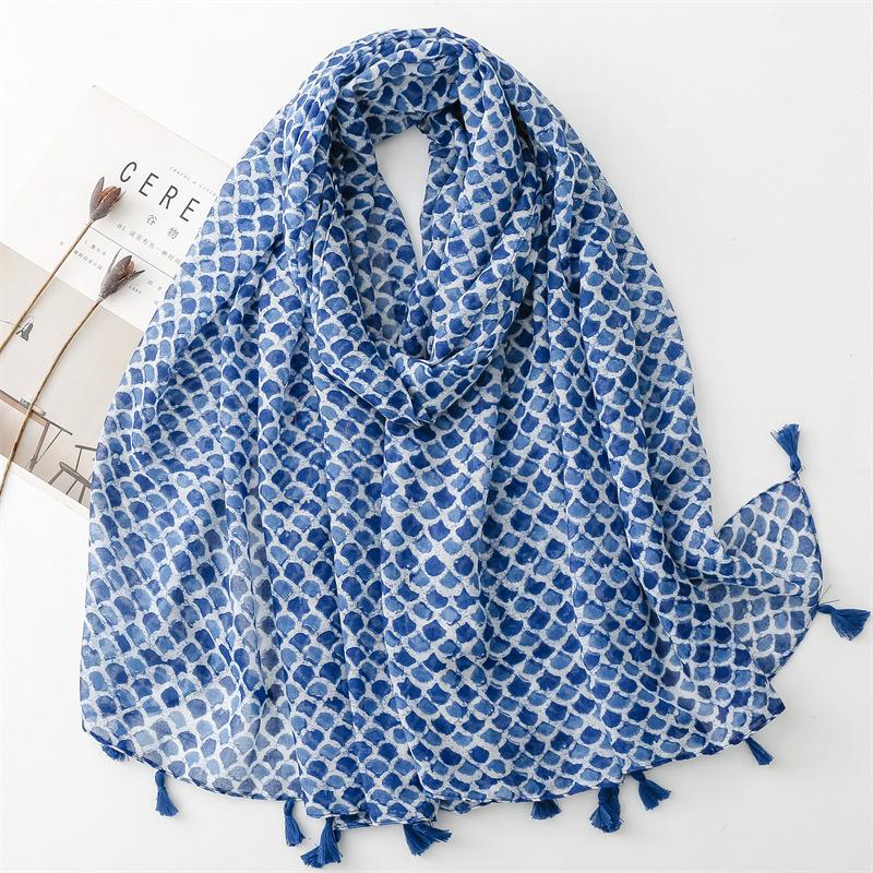 Thin Fashion Aztec Paisley Floral Tassel Viscose Shawl Scarf High Quality Wrap Pashmina Stole Bufandas Muslim Hijab 180*90Cm