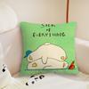SSEBONG ART  cushion cover Pillow Case Plush Fabric Soft Double Sided Print Sofa Cushion Cover Throw Pillow Covers