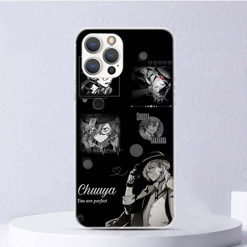 Мягкий чехол Bungo Stray Dogs Накахара Чуя для iPhone 16 17 Air 16E 15 Plus 11 12 13 Mini 14 Pro Max Чехол для телефона Apple 7 8 SE Co