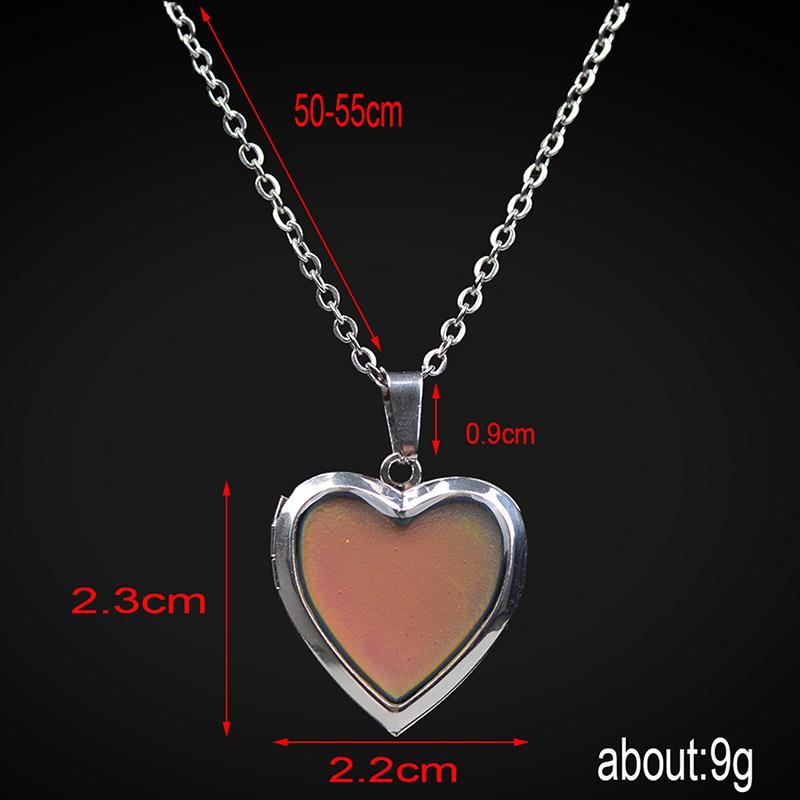 Mood Heart Pendant Necklace Temperature Control Color Change